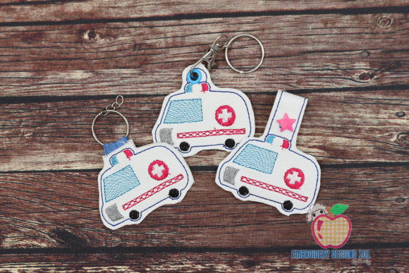 Ambulance ITH Keyfob: A Versatile Holiday Embroidery