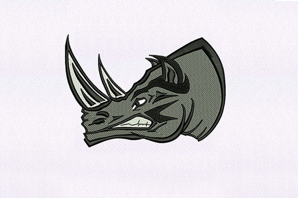 Angry Rhino Design: A Bold Embroidery Choice