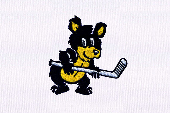 Bear Hockey Player Design: A Premium Sweatshirt Embellishment
