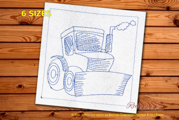 Bulldozer Redwork Design: A Versatile Holiday Embroidery