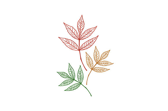Colorful Autumn Leaves: A Vibrant Embroidery Choice