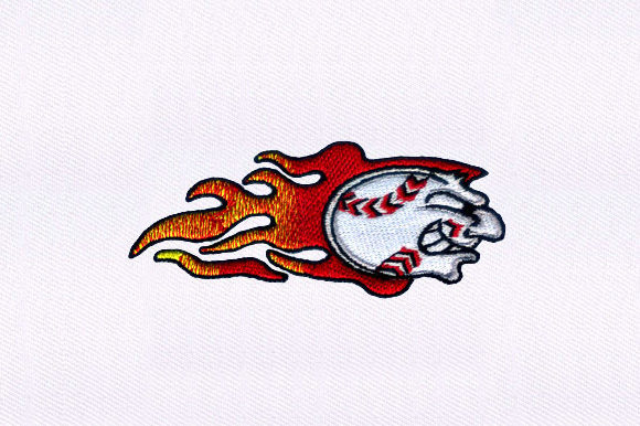 Fast Baseball: A Dynamic Embroidery Design for Sports Enthusiasts