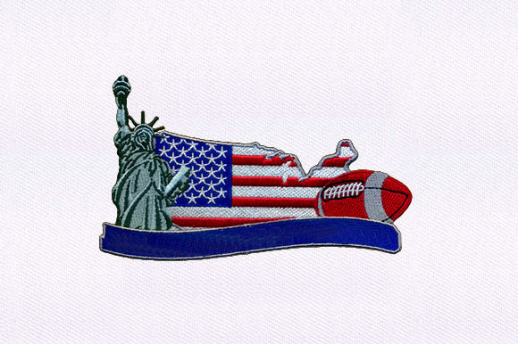 Flag Liberty Football: A Versatile Embroidery Design