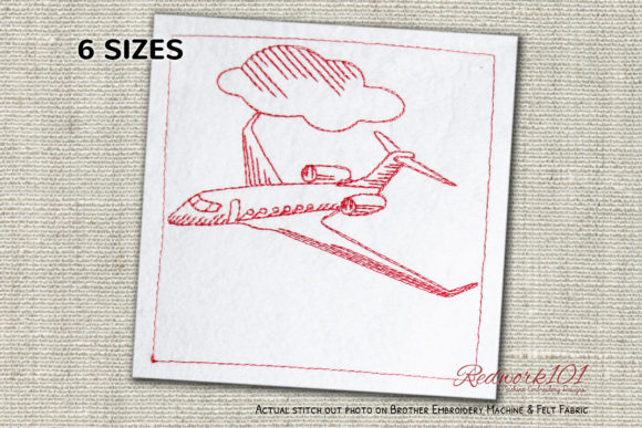 Gulfstream G500 Redwork: A Versatile Embroidery Design