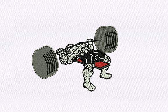 Iron Pumping Man Design: A Strong Embroidery Choice