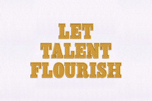 Let Talent Flourish: A Premium Embroidery Design