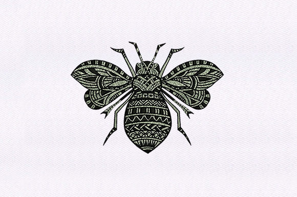 Monotone Bee: A Charming Addition for Holiday Embroidery