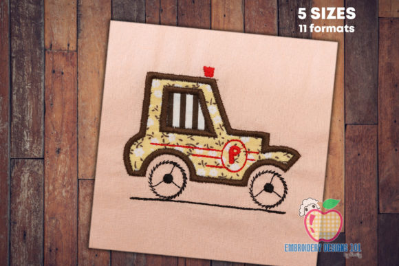 Police Car Applique for Kids: A Festive Addition