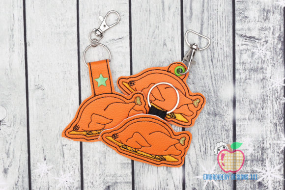 Roasted Turkey in the Hoop Keyfob: A Charming Addition