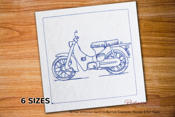 Super Cub: A Versatile Embroidery Design for Creative Projects