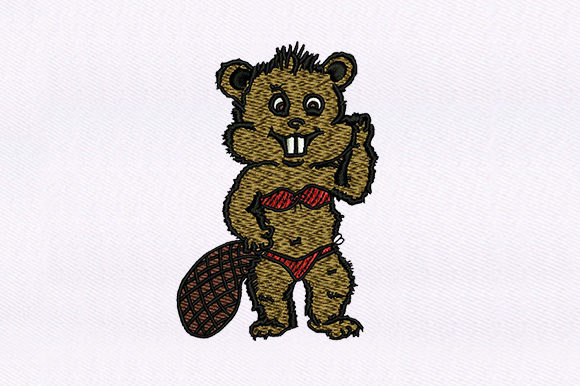 Swimmer Beaver Design: A Versatile Embroidery Choice