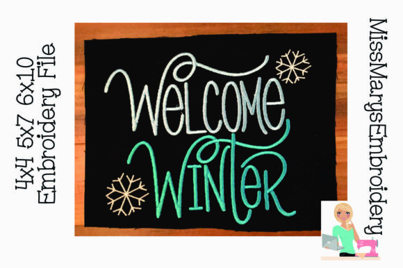 Welcome Winter: A Cozy, Festive Embroidery Design