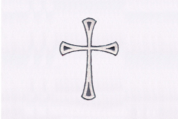 White and Gray Cross: A Versatile Embroidery Design
