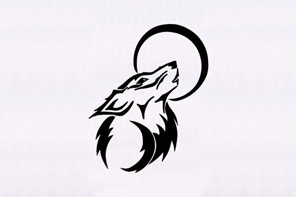 Wolf Howling Moon Design: A Seasonal Embroidery Gem